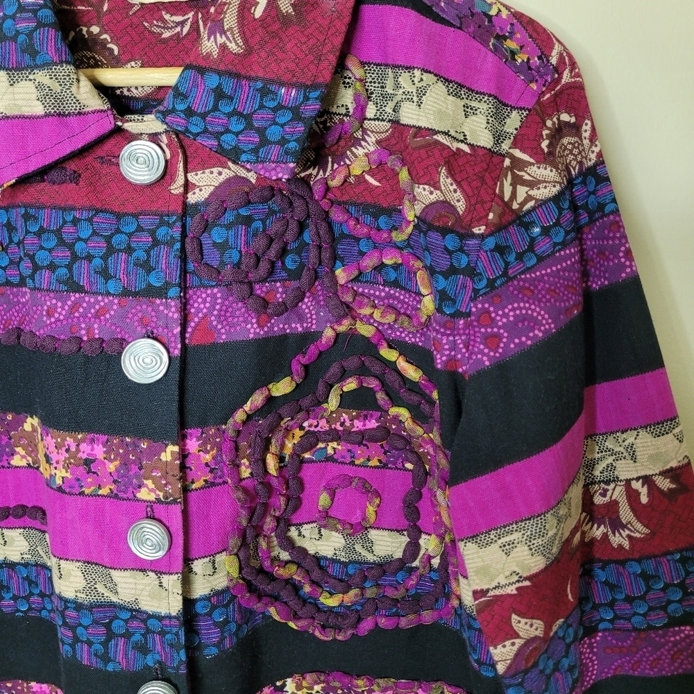 Choices Eclectic Textured Jacket Size M - Picture 2 of 9